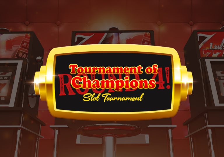Promotional graphic for the Tournament of Champions Slot Tourney on July 25th.